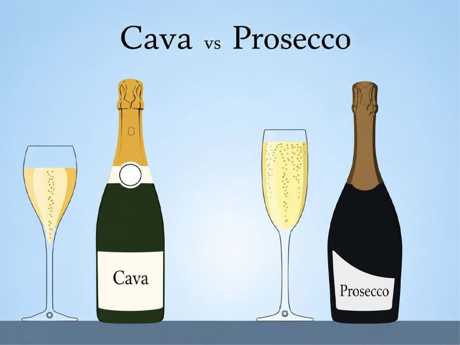 Sự khác nhau giữa rượu vang Cava và Prosecco Sự khác nhau giữa rượu vang Cava và Prosecco