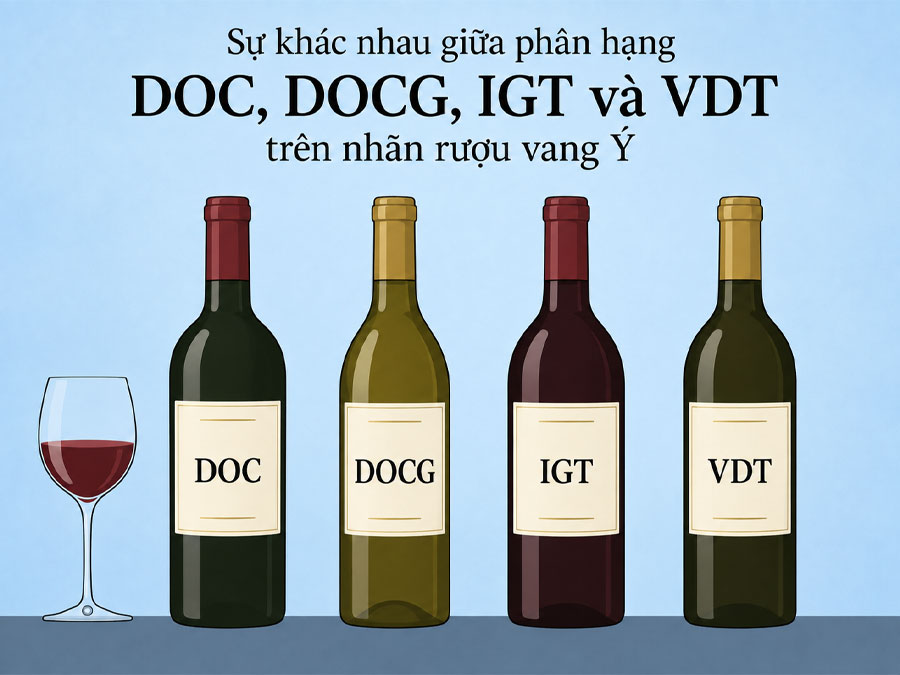Sự khác nhau giữa phân hạng DOC, DOCG, IGT và VDT 