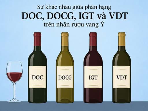 Sự khác nhau giữa phân hạng DOC, DOCG, IGT và VDT 