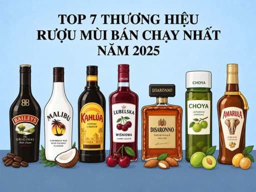 Top 7 thương hiệu rượu mùi 2025 