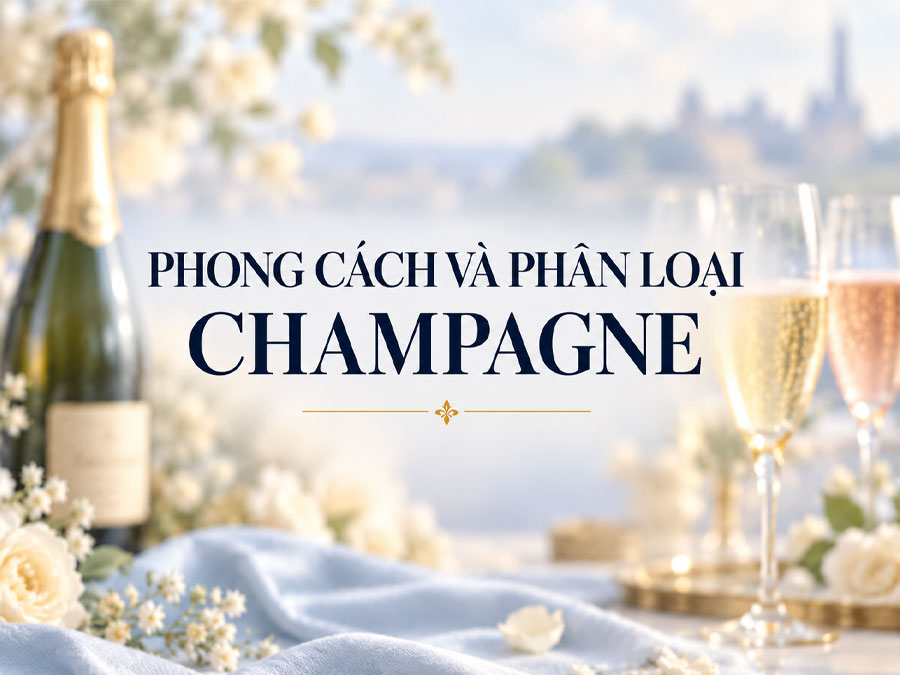 Phong cách và phân loại rượu Champagne 