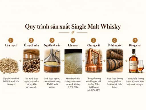 Quy trình sản xuất Single Malt whisky 