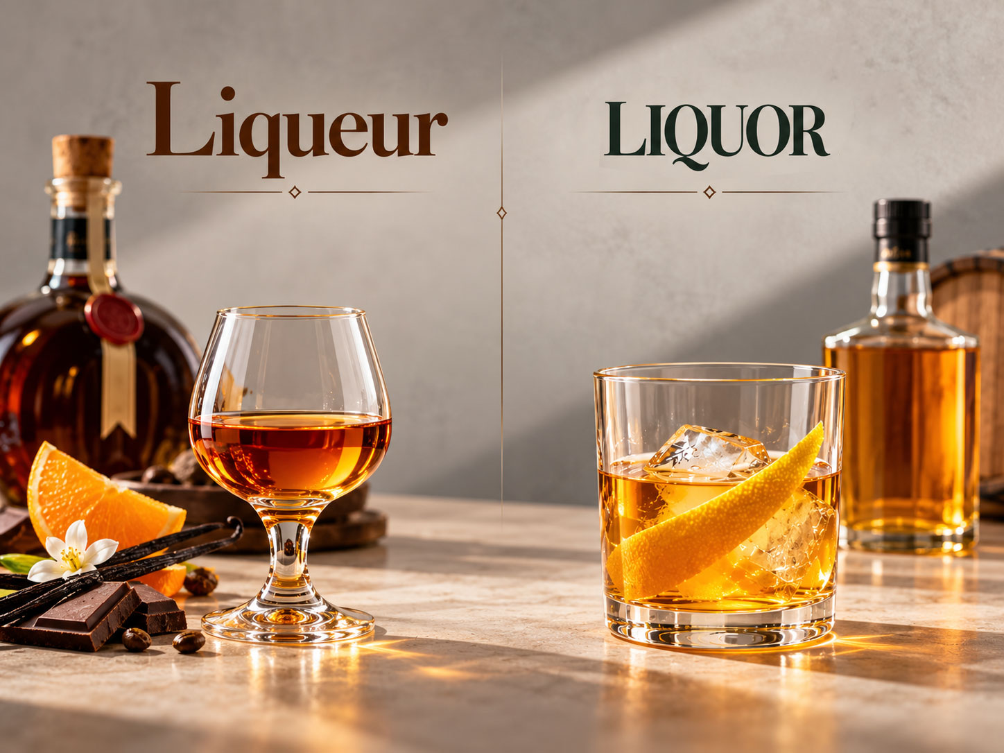Sự khác nhau giữa Liquor và Liqueur 