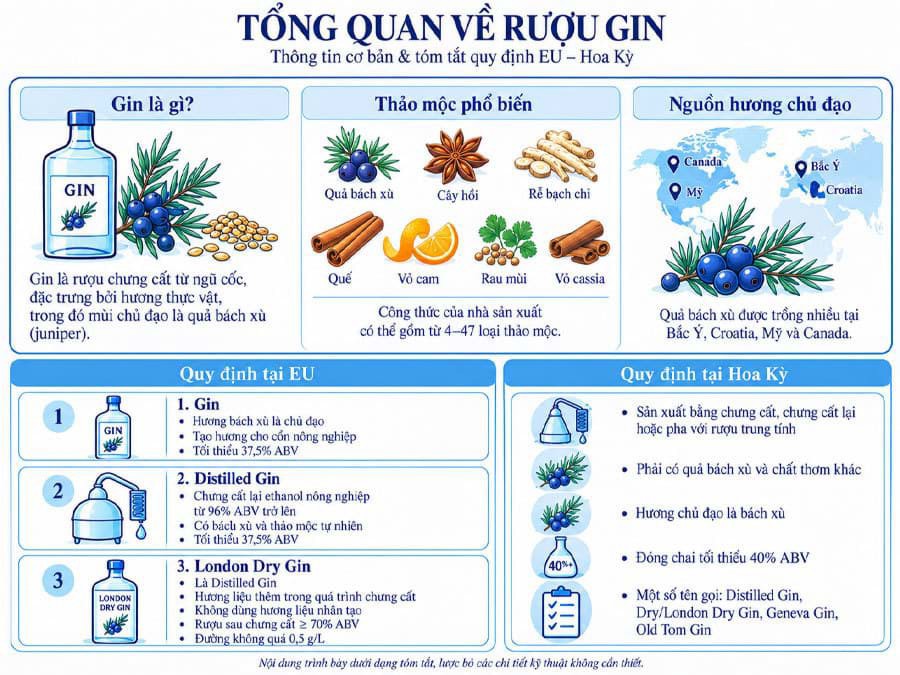 Quy định pháp lý về sản xuất rượu Gin Quy định pháp lý về sản xuất rượu Gin
