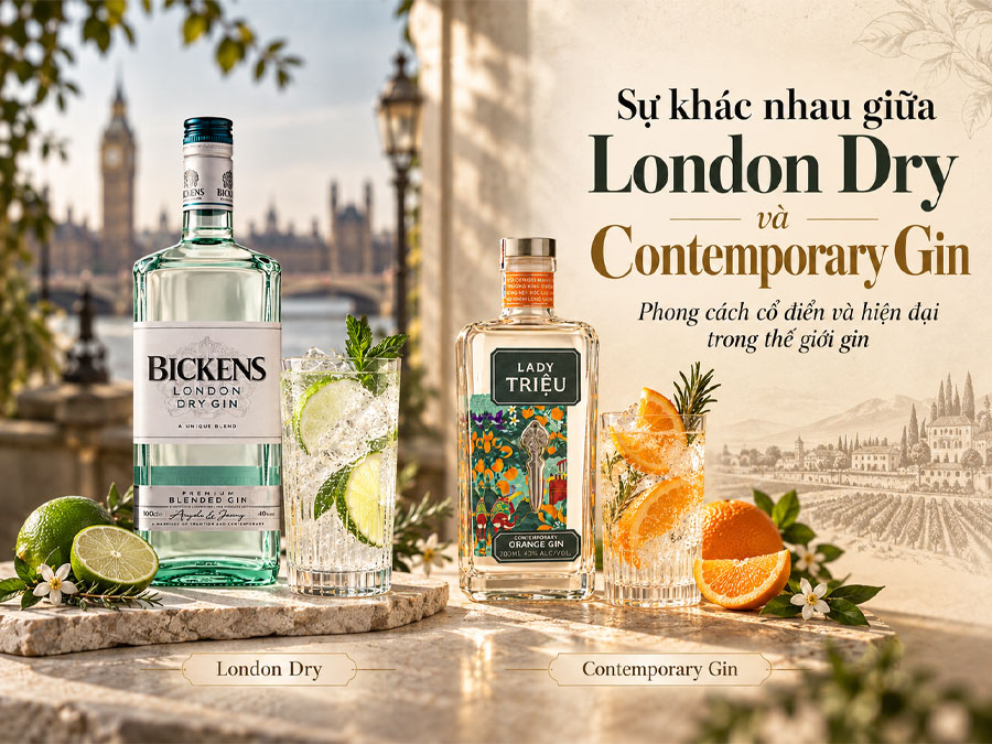 Sự khác nhau giữa London Dry và Contemporary Gin