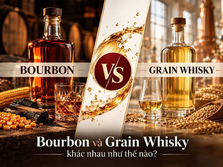 Bourbon và Grain whisky khác nhau như thế nào? 