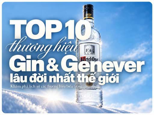 Top 10 thương hiệu rượu Gin và Genever lâu đời