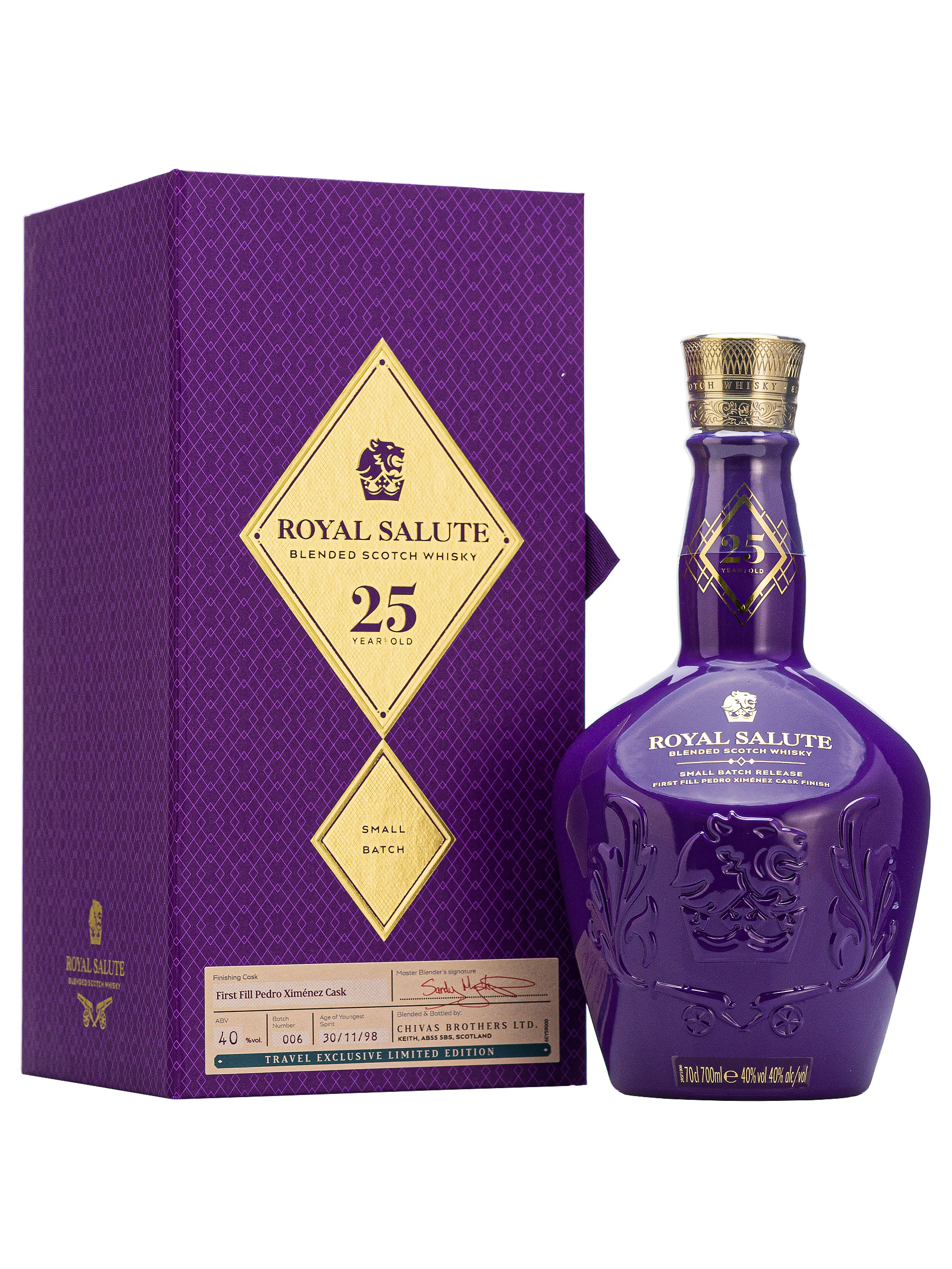 Royal Salute 25 Year old Pedro Ximénez (PX) Cask Finish