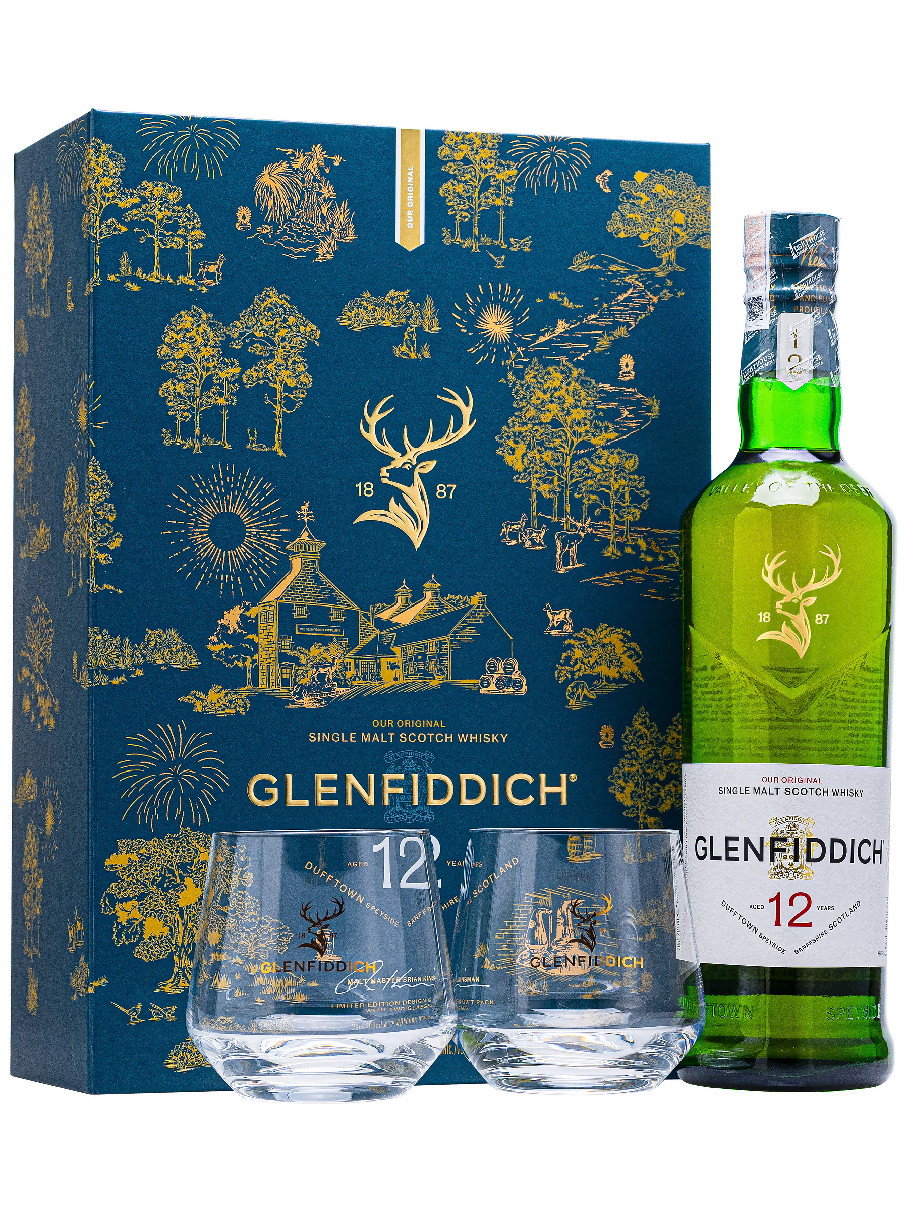 Glenfiddich 12 Year old Set hộp quà Tết Đinh Mùi 2027