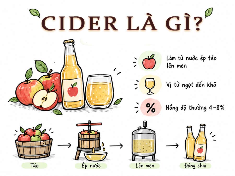 Cider là gì? - Sành Rượu